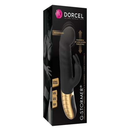 Идеальный любовник - Вибратор-кролик - Dorcel G-STORMER, цвет: черно-золотой