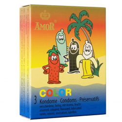 Цветные презервативы AMOR COLOR, 3 шт.