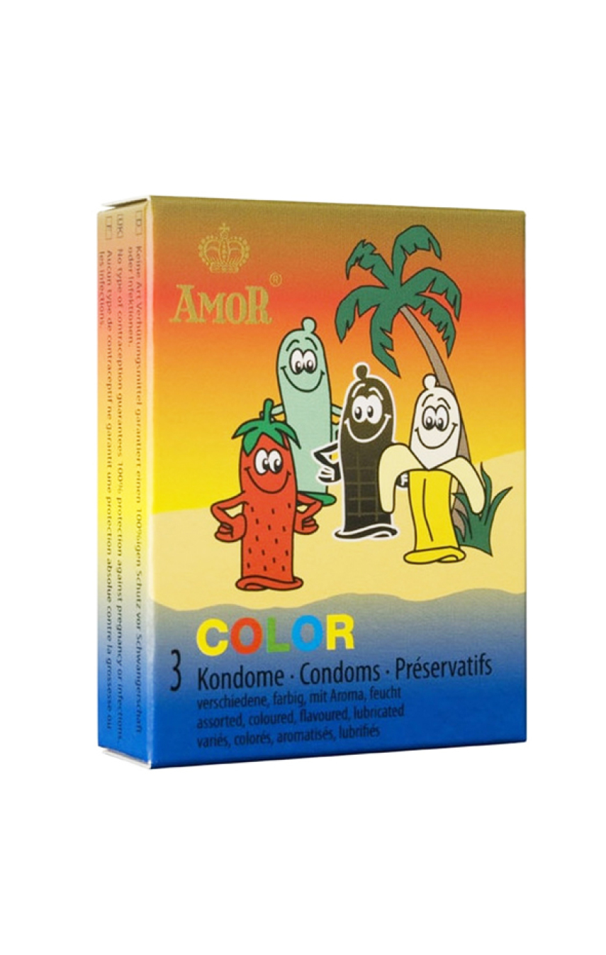 Цветные презервативы AMOR COLOR, 3 шт.