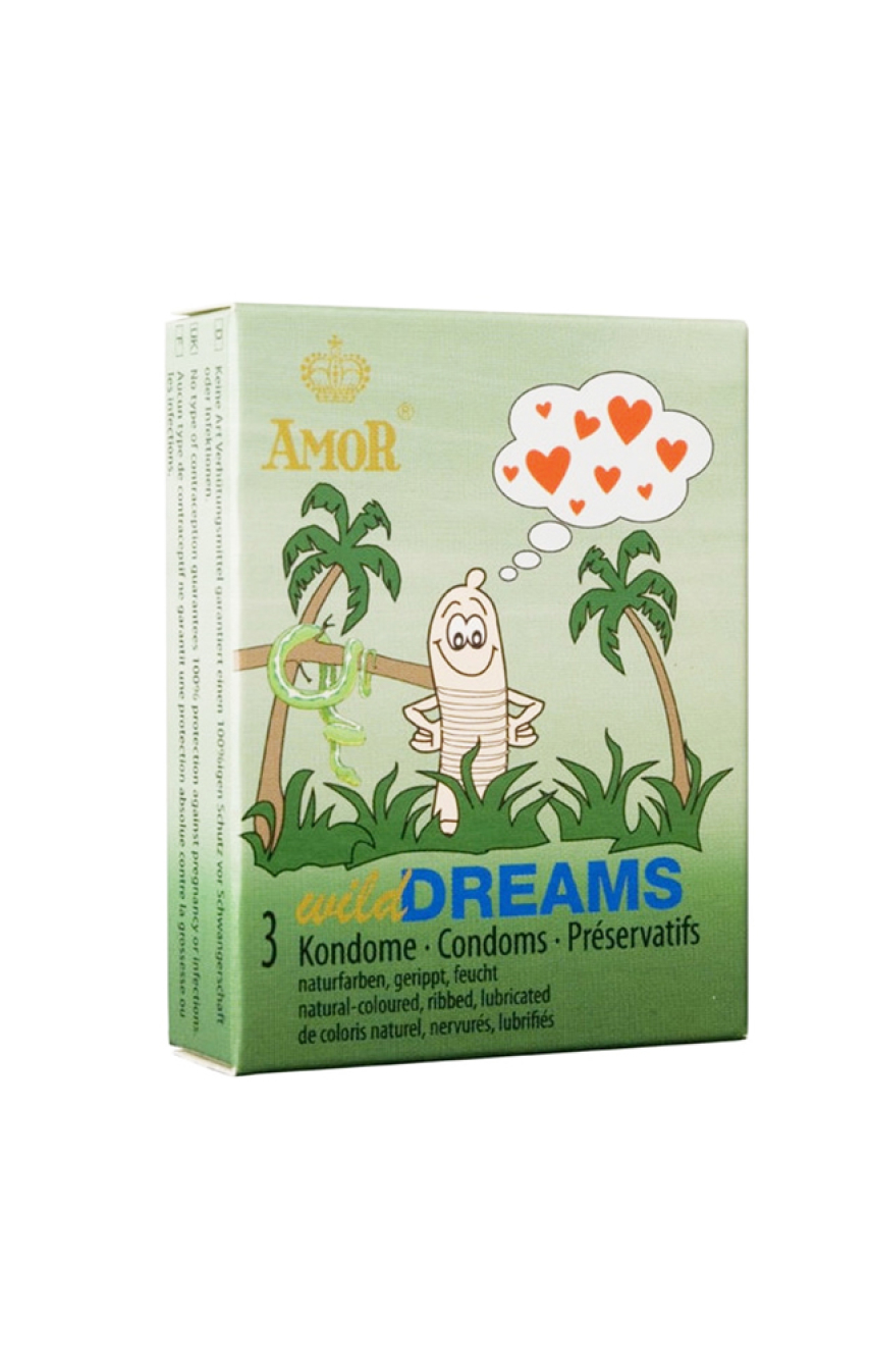 Ребристые презервативы AMOR wild Dreams, 3 шт.