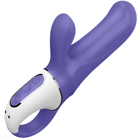 Волшебная игрушка для наслаждения - Вибратор-кролик - Satisfyer Vibes M.B., цвет: фиолетово-белый