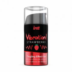 Новые ощущения с клубничным вкусом - Жидкий вибратор - Intt Vibration Strawberry, 15ml