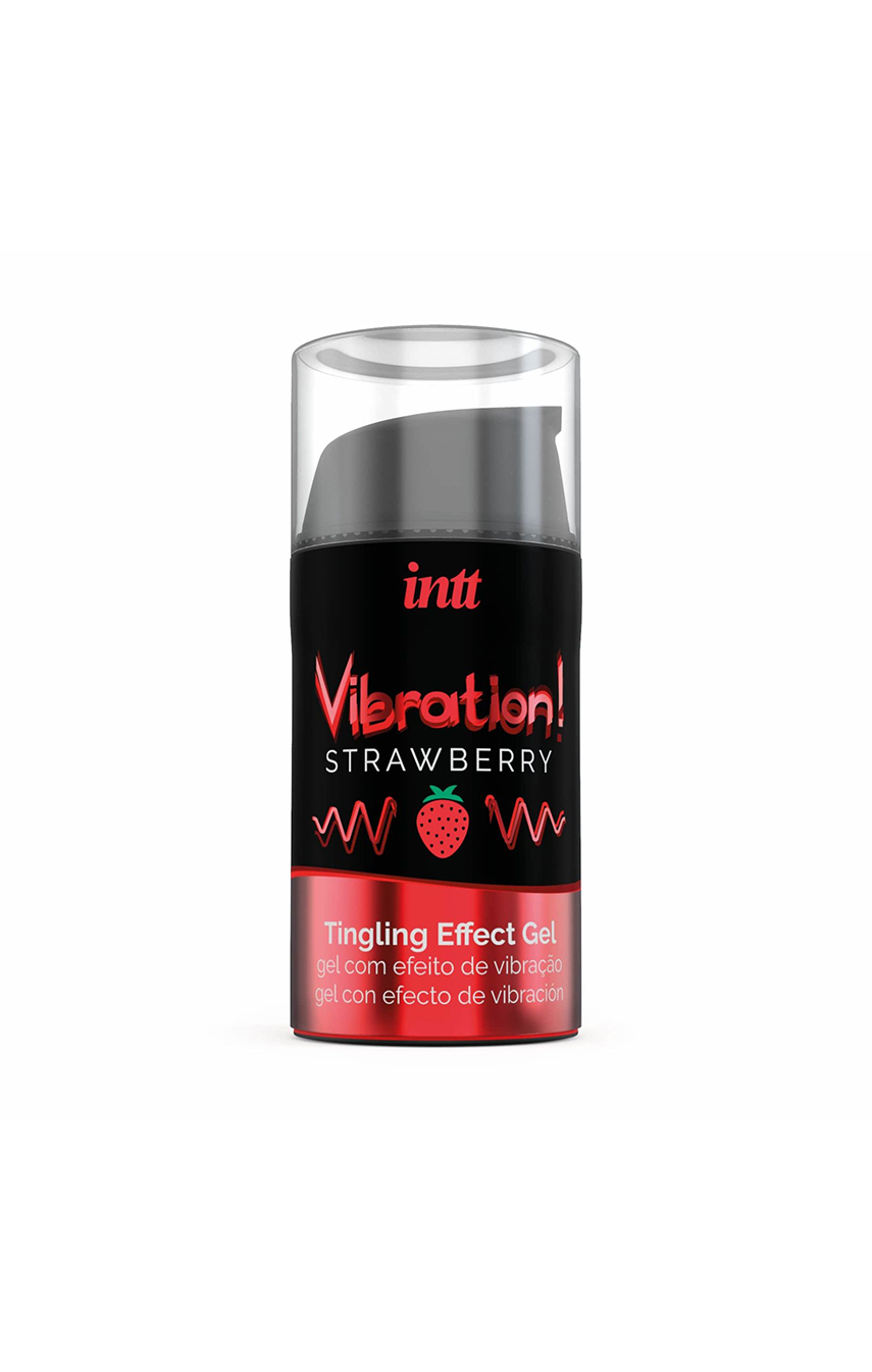 Новые ощущения с клубничным вкусом - Жидкий вибратор - Intt Vibration Strawberry, 15ml