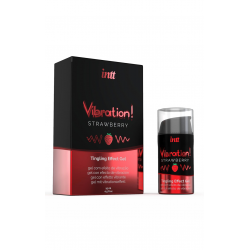 Новые ощущения с клубничным вкусом - Жидкий вибратор - Intt Vibration Strawberry, 15ml