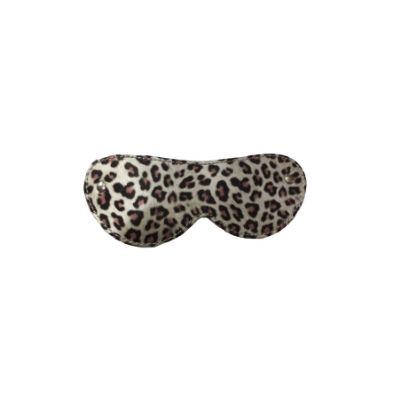 Животные инстинкты - Кожаный БДСМ-набор, цвет: белый леопард