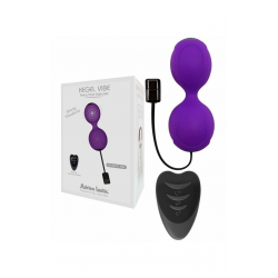 Введи и забудь обо всем - Вагинальные шарики с вибрацией - Adrien Lastic Keg, цвет: фиолетовый