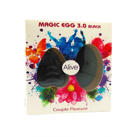 Удовольствие на радиоуправлении - Виброяйцо Alive Magic Egg 3.0, цвет: черный