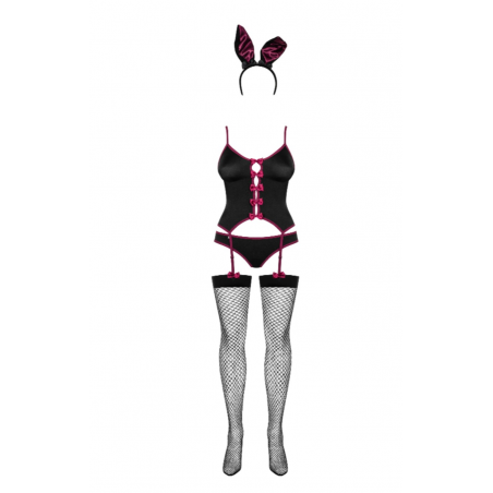 Bunny black костюм кролика Obsessive, S/M, L/XL