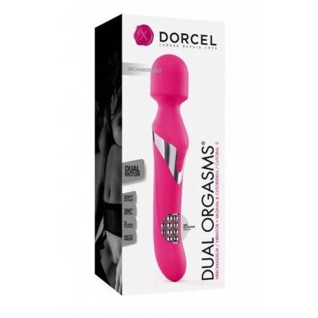 Вибромассажер Dorcel Dual Orgasms Magenta, цвет: розовый