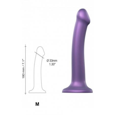 Насадка для страпона Strap-On-Me Mono Density Dildo Violet M, цвет: фиолетовый