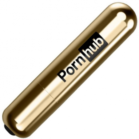Перезаряжаемая вибропуля Pornhub Bullet, цвет: золотистый