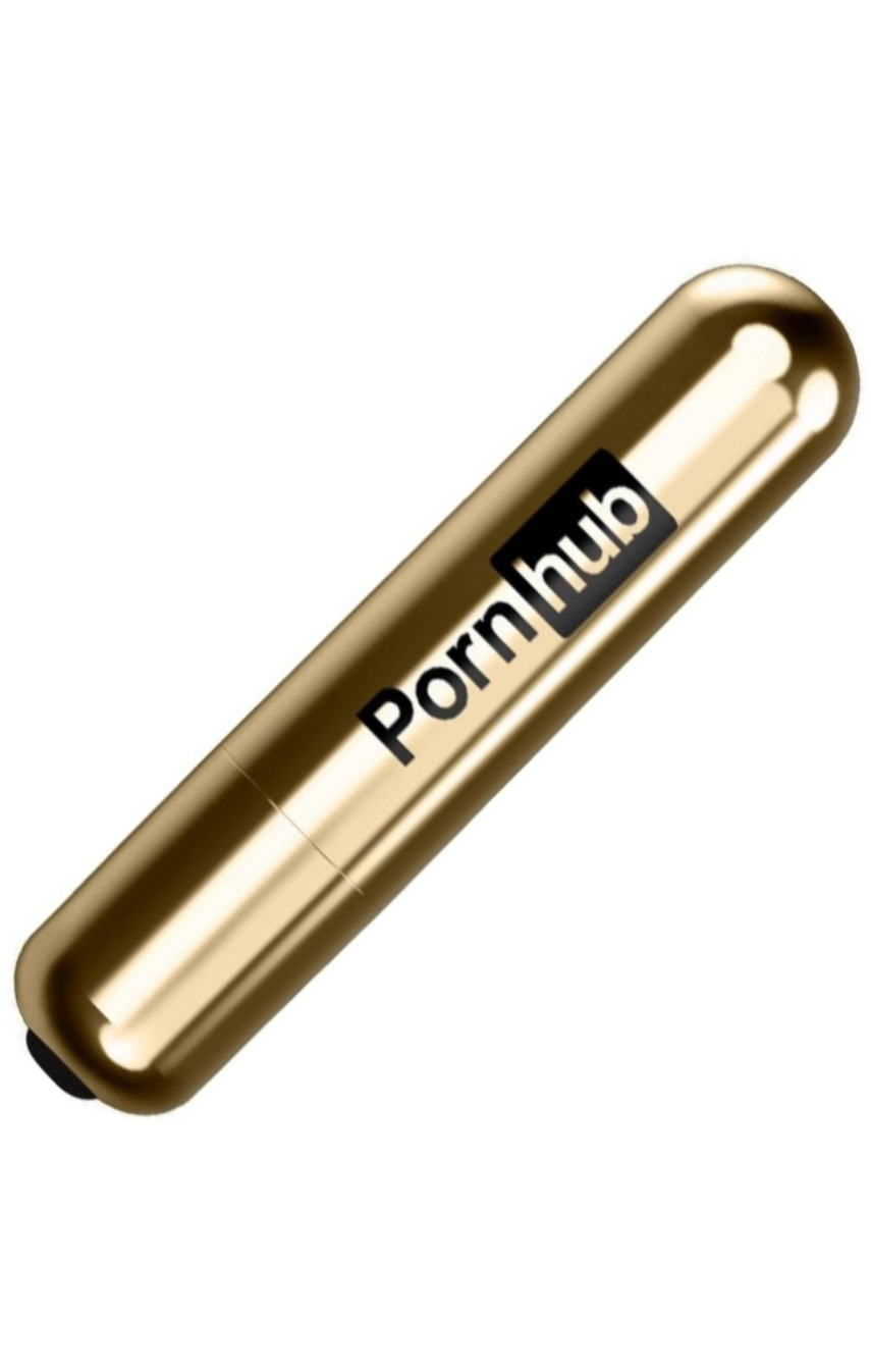 Перезаряжаемая вибропуля Pornhub Bullet, цвет: золотистый