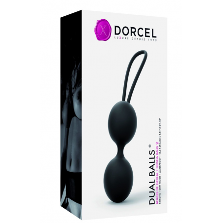 Вагинальные шарики Dorcel Dual Balls Black, цвет: черный