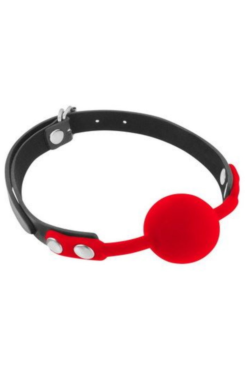 Классический кляп с силиконовым шариком Fetish Tentation Silicone Gag Ball