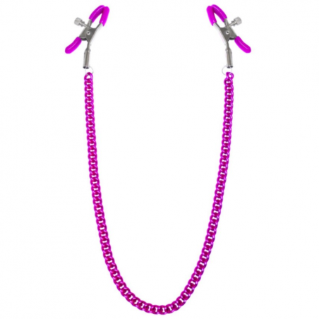 Зажимы для сосков с цепочкой Feral Feelings - Nipple clamps Classic,цвет: розовый