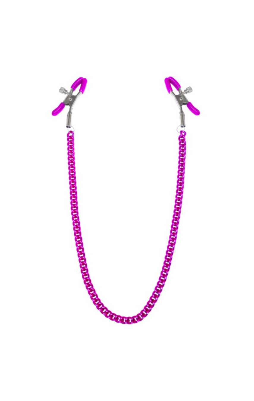 Зажимы для сосков с цепочкой Feral Feelings - Nipple clamps Classic,цвет: розовый