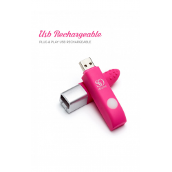 Мини USB вибратор для клитора Get Lucky, цвет: розовый