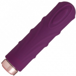Вибропуля Lovesexy со съемной текстурированной насадкой, цвет: фиолетовый