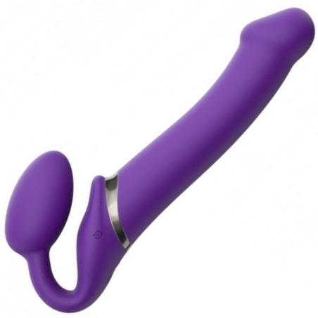 Безремневой страпон с вибрацией Strap-On-Me Vibrating Violet M,L,XL, цвет: фиолетовый 