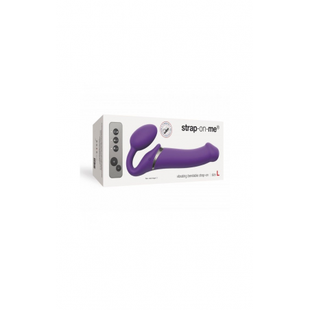 Безремневой страпон с вибрацией Strap-On-Me Vibrating Violet M,L,XL, цвет: фиолетовый 