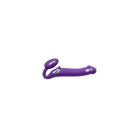 Безремневой страпон с вибрацией Strap-On-Me Vibrating Violet M,L,XL, цвет: фиолетовый 