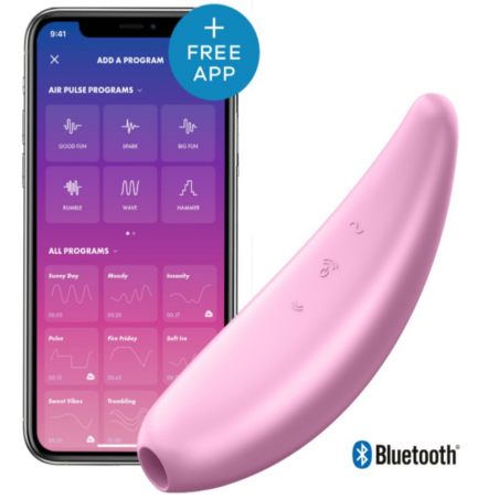 Вакуумный клиторальный стимулятор Satisfyer Curvy 3+, цвет: розовый