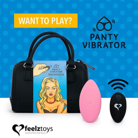 Вибратор в трусики FeelzToys Panty Vibrator Pink, цвет: розовый