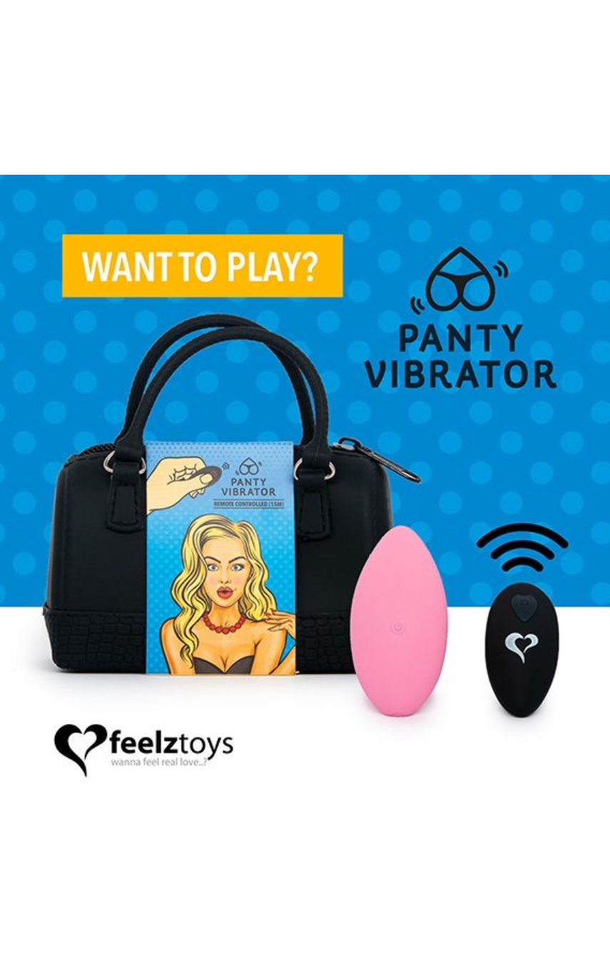 Вибратор в трусики FeelzToys Panty Vibrator Pink, цвет: розовый