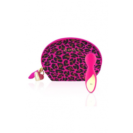 Мини вибромассажер Rianne S: Lovely Leopard Pink, цвет: розовый