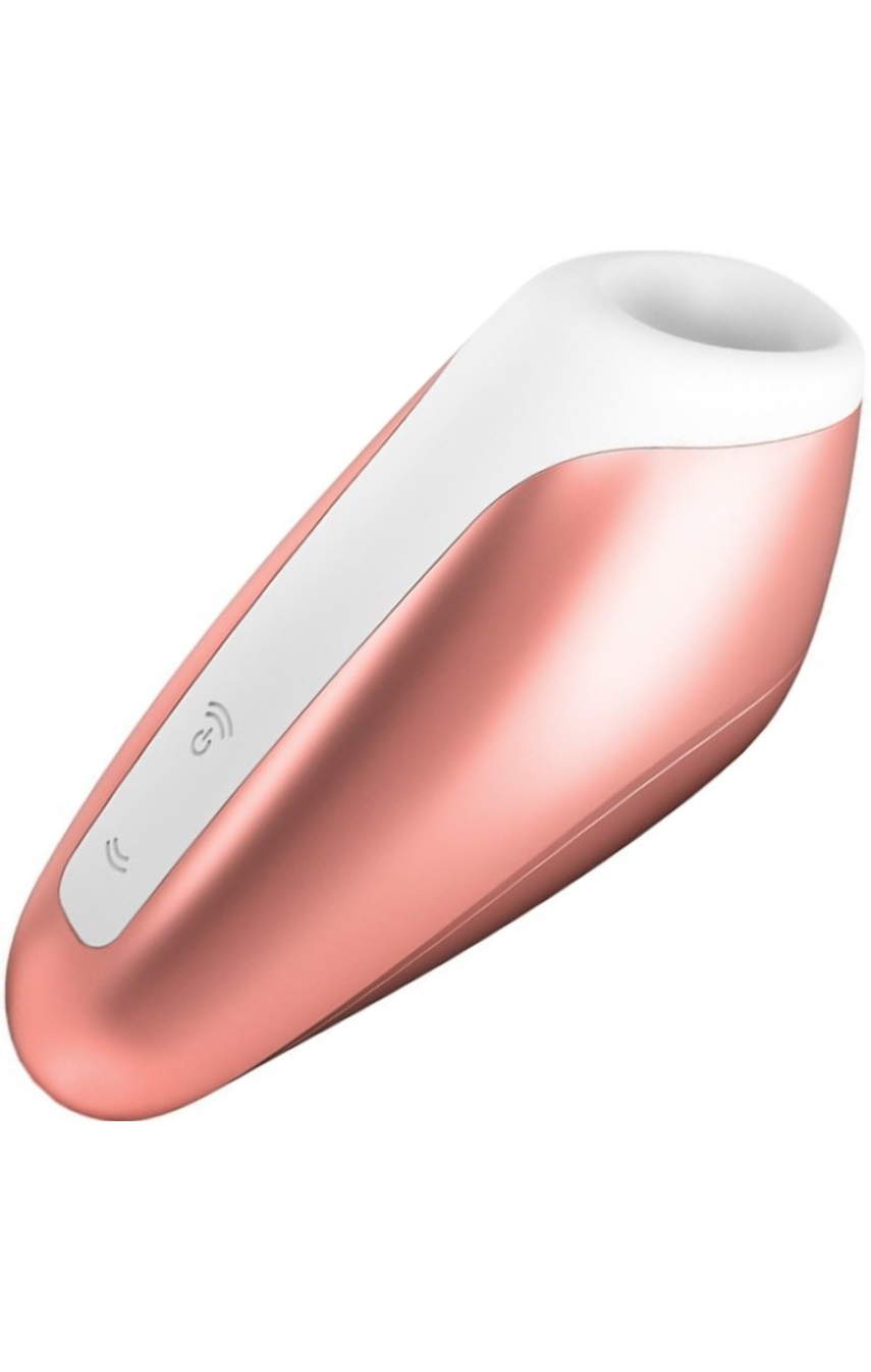 Миниатюрный вакуумный стимулятор Satisfyer Love Breeze Copper, цвет: розовый