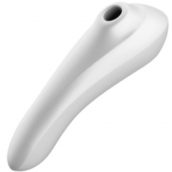 Смарт вибратор и вакуумный стимулятор 2-в-1 Satisfyer Dual Pleasure White, цвет: белый