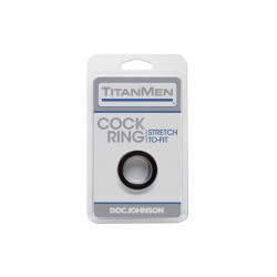 Эрекционное кольцо Doc Johnson Titanmen Tools - Cock Ring - Black, цвет: черный