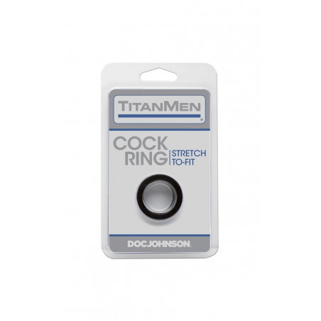 Эрекционное кольцо Doc Johnson Titanmen Tools - Cock Ring - Black, цвет: черный