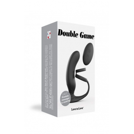 Вибромассажер простаты Love To Love Double Game, цвет: черный