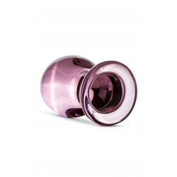 Розовая анальная пробка из стекла Gildo Pink Glass Buttplug, цвет: розовый