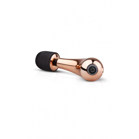 Мини вибромассажер Rosy Gold - Nouveau Mini Curve Massager, цвет: золотистый