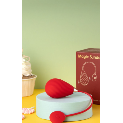 Смарт-виброяйцо Magic Motion Sundae Red, цвет: красный