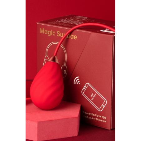 Смарт-виброяйцо Magic Motion Sundae Red, цвет: красный