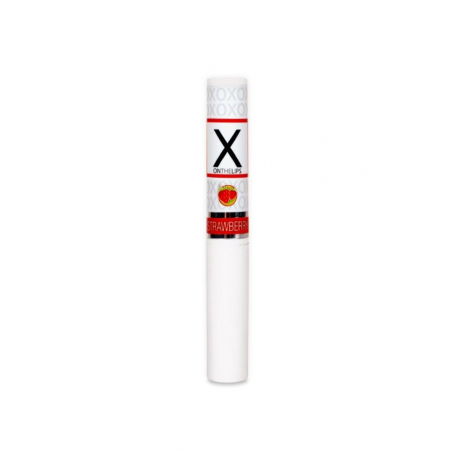 Стимулирующий бальзам для губ унисекс Sensuva - X on the Lips Strawberry с феромонами, клубника