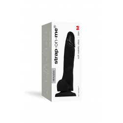 Реалистичный фаллоимитатор Strap-On-Me SOFT REALISTIC DILDO Black, цвет: черный