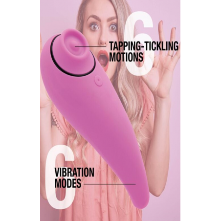 Пульсатор FeelzToys - FemmeGasm Tapping & Tickling Vibrator Pink, цвет: розовый