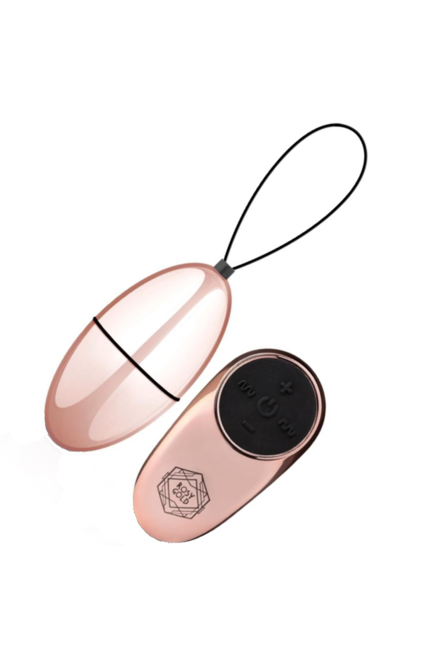 Виброяйцо с пультом управления Rosy Gold - Nouveau Vibrating Egg, цвет: золотистый