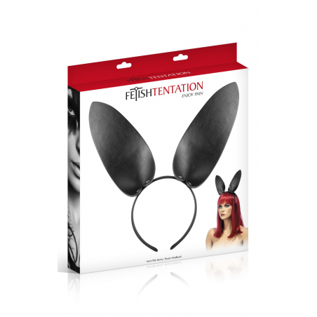 Ушки зайки Fetish Tentation Bunny Headband, цвет: черный