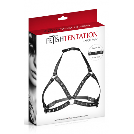 Портупея на тело Fetish Tentation Sexy Adjustable Harness, цвет: черный