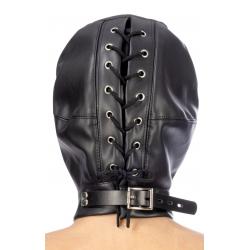 Капюшон для БДСМ со съемной маской Fetish Tentation BDSM hood in leatherette with removable mask, цв