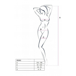 Ажурный бодистокинг с чулками Passion BS082