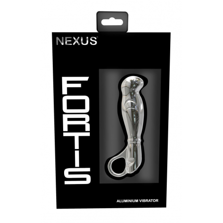 Металлический вибромассажер для простаты и точки G Nexus Fortis, цвет: серебристій