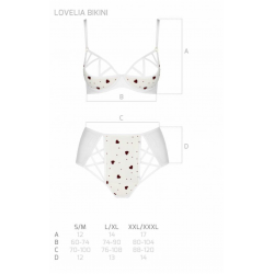 Эротический комплект с рисунком LOVELIA BIKINI, цвет белый