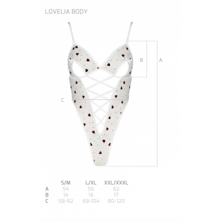 Эротическое боди с рисунком LOVELIA BODY white