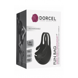 Эрекционное кольцо с вибрацией и стимуляцией мошонки Dorcel FUN BAG